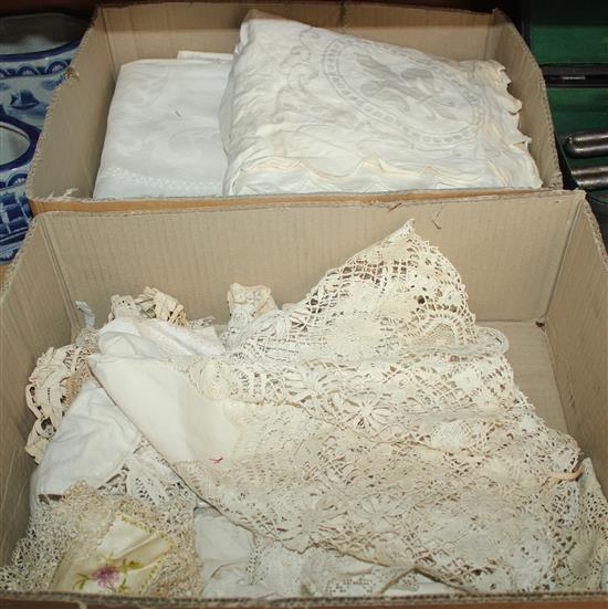 Collection of linen & lace